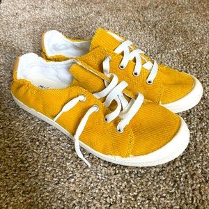 Yellow sneakers